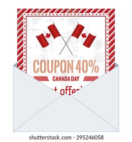 Abstract Canada day object on a white background