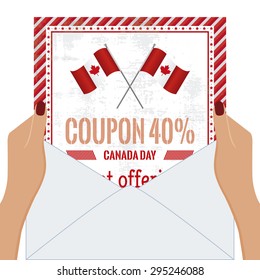 Abstract Canada day object on a white background