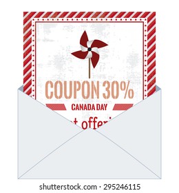 Abstract Canada day object on a white background