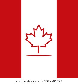 abstract canada leaf design vector