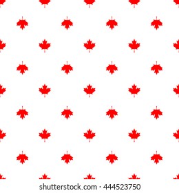 Abstract Canadian Seamless Pattern With Maple Leaf. Simple Background. Stock Vector.