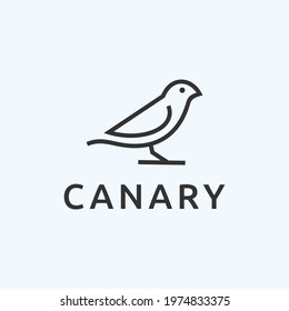 abstract canary logo. bird icon
