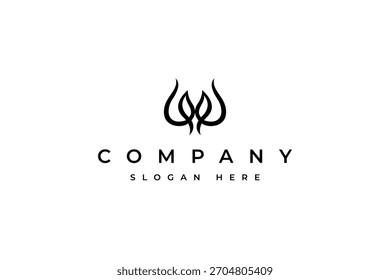 Plantilla de Vector de diseño de logotipo de llama de vela abstracta