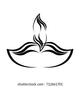 abstract candle swoosh