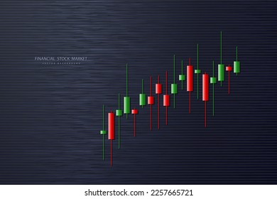 Abstract Candlestick graph background finance, forex, Cryptocurrency and stock market. Vector for financial presentation.