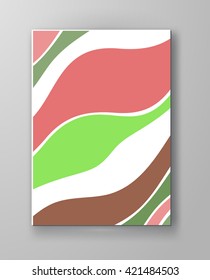 Abstract candy color design templates. Brochures unusual color shapes style. Vintage sweets frames and backgrounds. Vector Illustration.