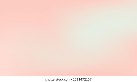 Abstract candy pink, mint color vector banner. Blurred light fresh delicate peach gradient background. Pastel aesthetics smooth spots. Liquid stains copy space banner. Gentle backdrop illustration