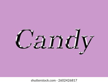 Abstract Candy Text Effect Design Orchid Background