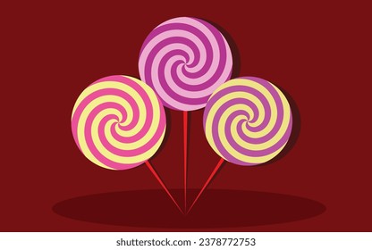 Abstract candy wallpaper for your design, vector art illustration