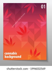 abstract cannabis background composition minimal geometric vector