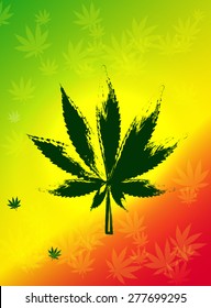 Abstract Cannabis Background Vector Illustration EPS10.