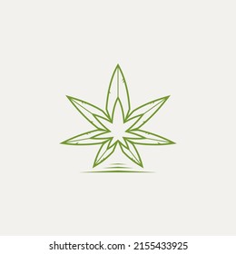 an abstract cannabis cbd logo vector