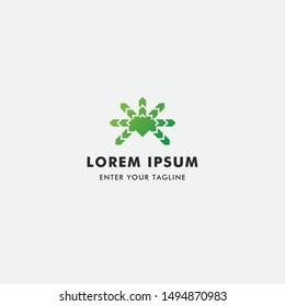 Abstract Cannabis With Gradient, Concept Icon Cannabis + Cristal.