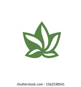 Abstract Cannabis leaf for CBD products logo design