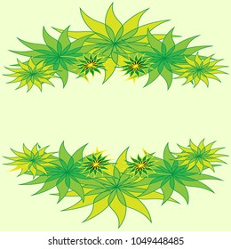 abstract cannabis plant. vector design template with cannabis leaf