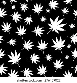 Abstract Cannabis Seamless Pattern Background Vector Illustration EPS10