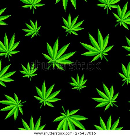 Abstract Cannabis Seamless Pattern Background Vector Illustration EPS10