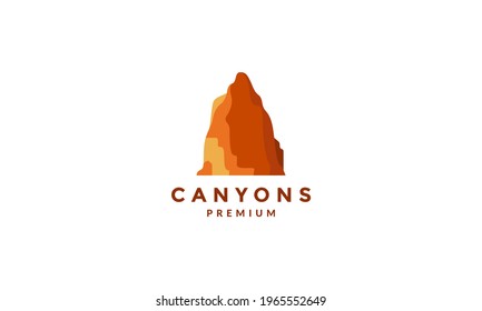 símbolo de vector del logotipo de la colina de cañones abstracto diseño gráfico