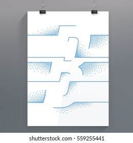 Abstract Capital B letter on An A4 Paper Page for Your Emblem Poster Design