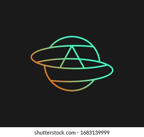 Abstract capital letter A logo. Vector design template.