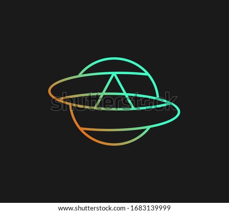 Abstract capital letter A logo. Vector design template.