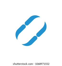 abstract capsule symbol logo vector
