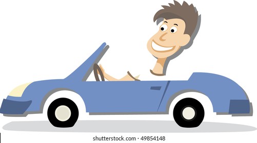 car driving away stock footage