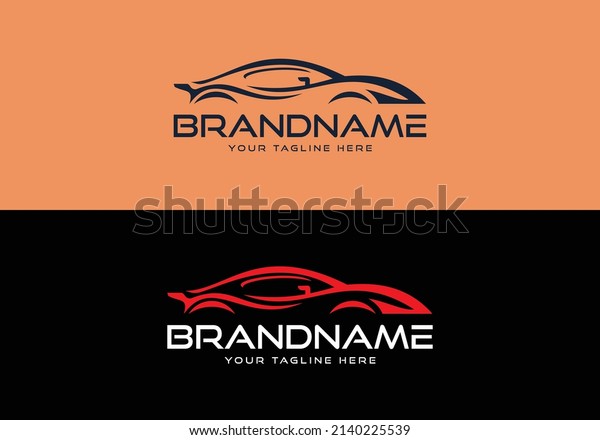 abstract car  automotive design concept logo\
design template