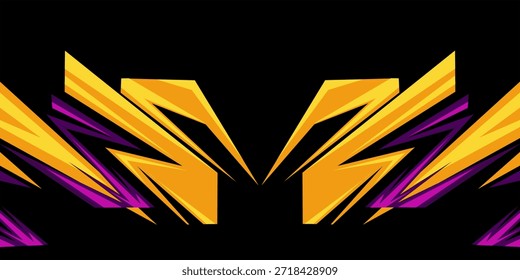 Abstrakte Autoaufkleber Hintergrund-Design-Vektor. Grafische abstrakte Streifen Rennen Hintergrund Kit Designs für Wrap Fahrzeug, Rennwagen, Rallye, Abenteuer und Livree	