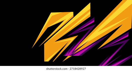 Abstrakte Autoaufkleber Hintergrund-Design-Vektor. Grafische abstrakte Streifen Rennen Hintergrund Kit Designs für Wrap Fahrzeug, Rennwagen, Rallye, Abenteuer und Livree	