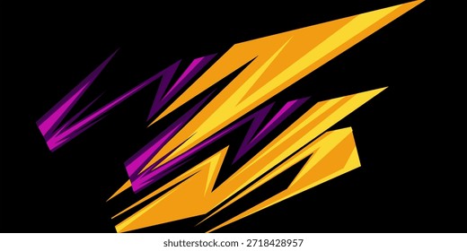 Abstrakte Autoaufkleber Hintergrund-Design-Vektor. Grafische abstrakte Streifen Rennen Hintergrund Kit Designs für Wrap Fahrzeug, Rennwagen, Rallye, Abenteuer und Livree	