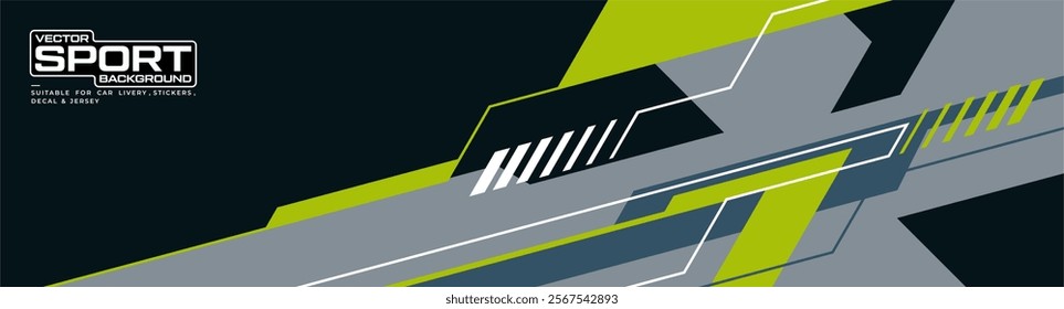 Abstract Car decal design vector. Graphic abstract stripe racing background kit designs for wrap vehicle, race car, rally, adventure and livery