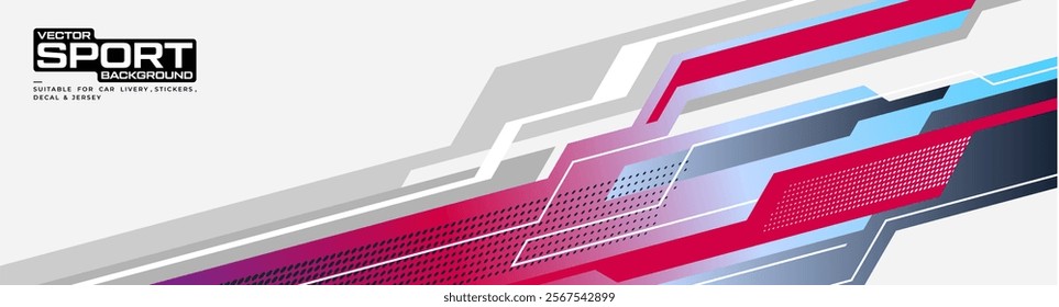 Abstract Car decal design vector. Graphic abstract stripe racing background kit designs for wrap vehicle, race car, rally, adventure and livery