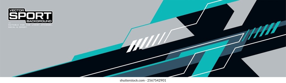 Abstract Car decal design vector. Graphic abstract stripe racing background kit designs for wrap vehicle, race car, rally, adventure and livery