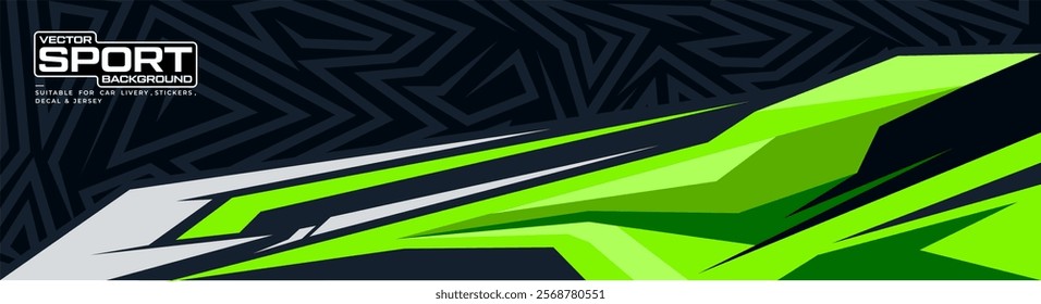 Abstract Car decal design vector. Graphic abstract stripe racing background kit designs for wrap vehicle, race car, rally, adventure and livery