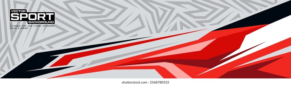 Abstract Car decal design vector. Graphic abstract stripe racing background kit designs for wrap vehicle, race car, rally, adventure and livery