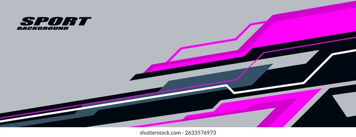 Abstract Car decal design vector. Graphic abstract stripe racing background kit designs for wrap vehicle, race car, rally, adventure and livery