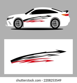  abstrakter Autodekal. Autostreifen, Vektorgrafik decal. Aufkleber
