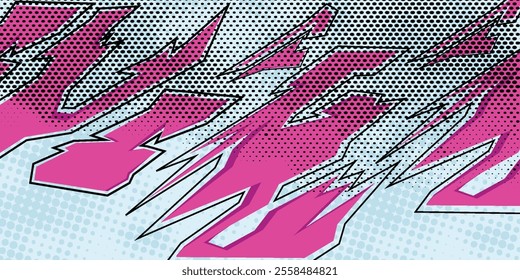 Abstract car decal wrap background design, grunge halftone splash striking motorsport racing stripes, sporty modern speedy sticker vinyl livery. vektor