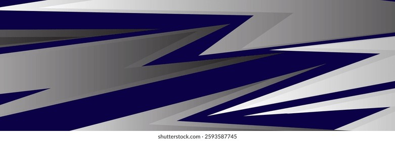 Abstract car decal wrap blue and silver gradient  background design, grunge halftone splash striking motorsport racing stripes, sporty modern speedy sticker vinyl livery vector