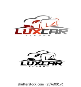 abstract car design concept automotive topics vector logo design template