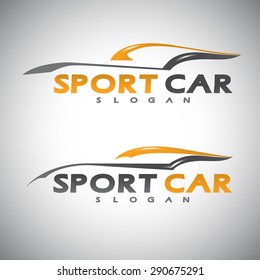 abstract car design concept automotive topics logo template. Vector illustration