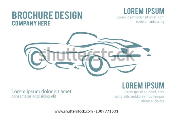 Abstract car design concept\
automotive vector logo design template on white background,\
illustration