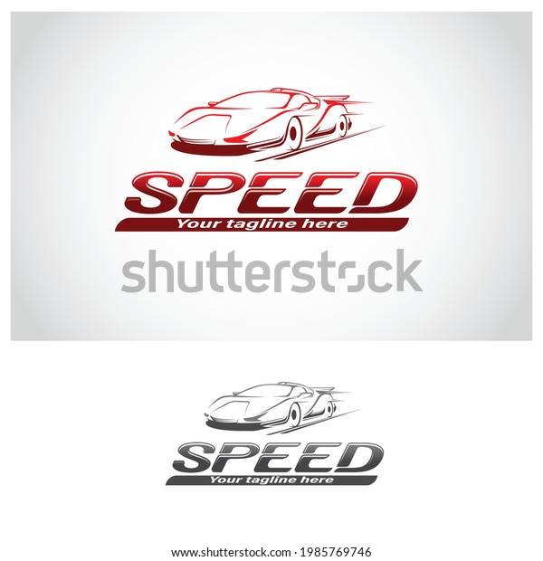 abstract car design\
concept automotive topics vector logo design template for your\
company and business.