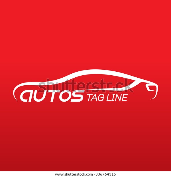abstract car design concept automotive vector\
logo design template in red\
background