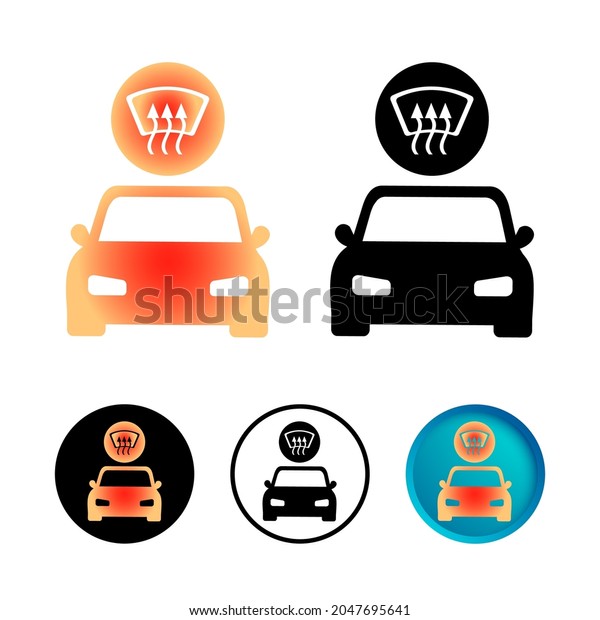 Abstract Car Heating Icon\
Set