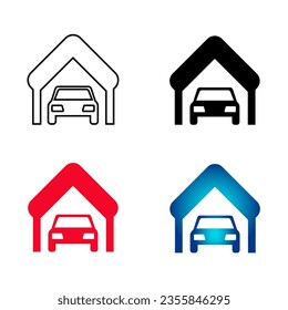 Abstract Car in Home Silhouette Illustration, can be used for business designs, presentation designs or any suitable designs.