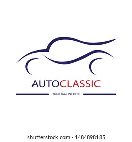 abstract car icon logo vector