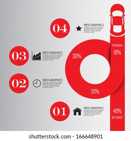 Abstract car infografics