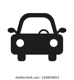 Abstract car. Isolated web icon. Logo design. Flat vector illustration in black and white. 